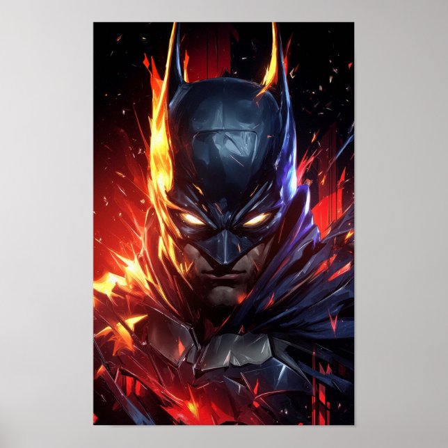 Inferno Batman Digital Art Poster (Framsidan)