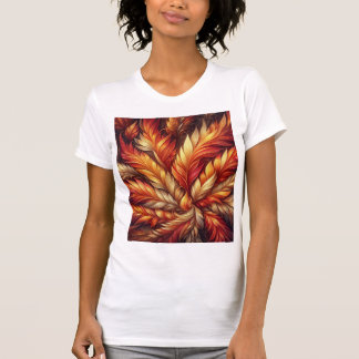 Inferno Bloom — Strålande Eld Fjädermandala T Shirt