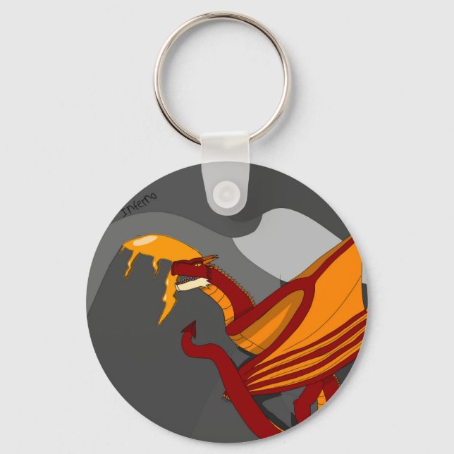 Inferno, draken Keychain Nyckelring (Framsida)