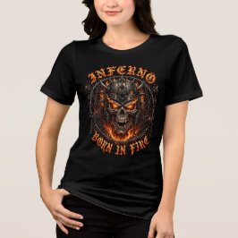 Inferno Född i eld, dam Fiery Orange Demon T Shirt