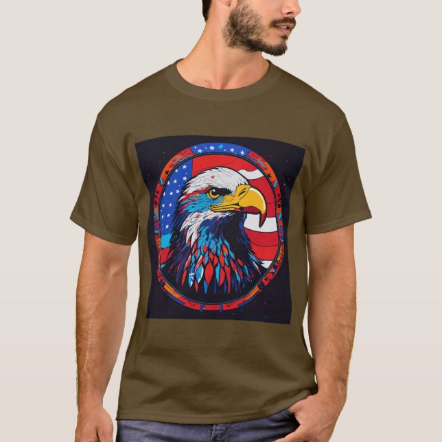 Inferno Guardian:Eagle Head Tattoo Design T-shirt (Framsida)