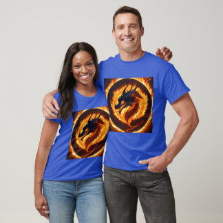 Inferno Guardian: Majestic Dragon Tattoo Design T Shirt