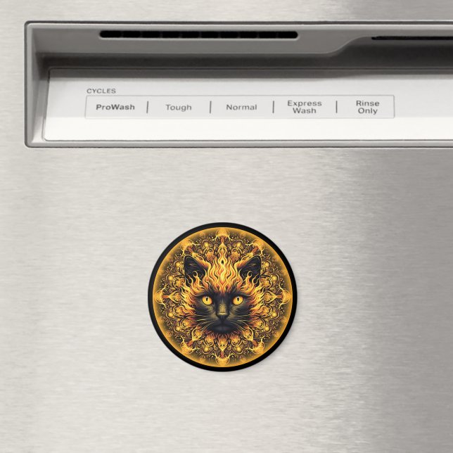 Inferno Kattunge Mandala Magnet (In Situ (Dishwasher))