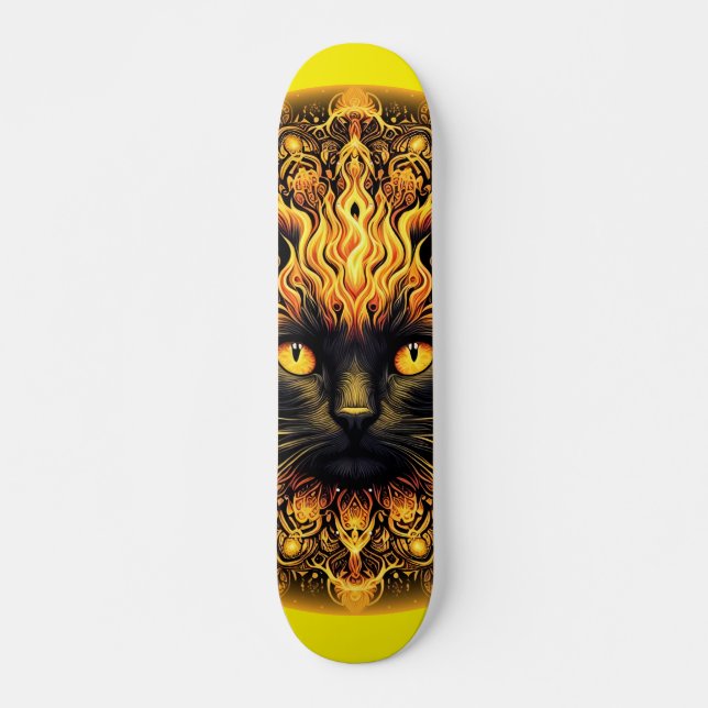 Inferno Kattunge Mandala Mini Skateboard Bräda 18,5 Cm (Framsida)