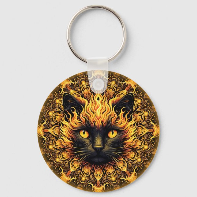 Inferno Kattunge Mandala Nyckelring (Framsida)