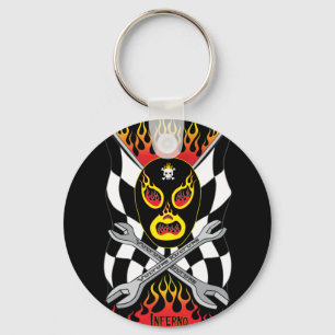 Inferno Luchador Mexican Wrestler Keychain Nyckelring
