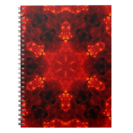 Inferno Nexus - Fiery Kaleidoscope Art Anteckningsbok