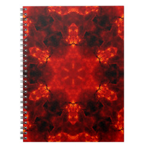 Inferno Nexus - Fiery Kaleidoscope Art Anteckningsbok