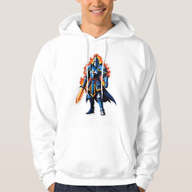 Inferno Paladin – Flamebound Knight Hoodie (Framsida)