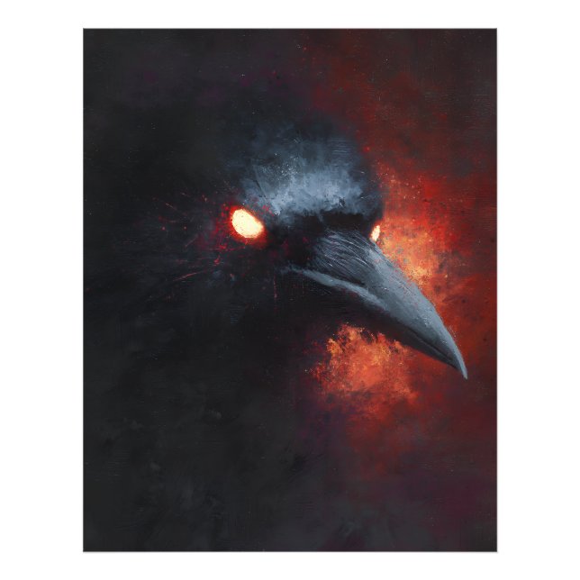 Inferno Raven Profile Fototryck (Framsidan)