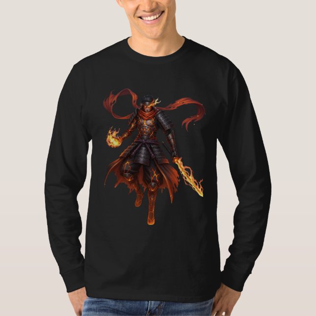 Inferno Ronin Flame Warrior Shirt T (Framsida)