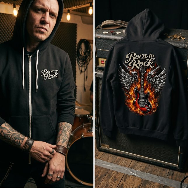 Inferno Soul: Född att Rocka Gothic Noir T Shirt (Skapare uppladdad)