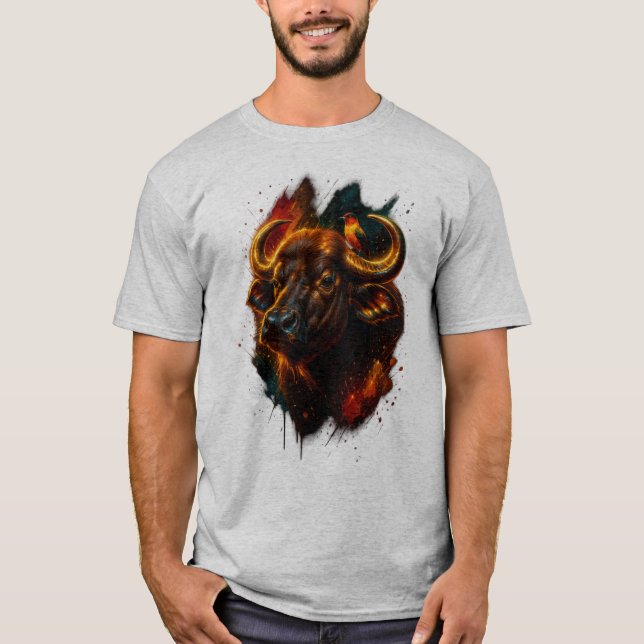Inferno Taurus – Glowing Bull Power T-Shirt (Framsida)