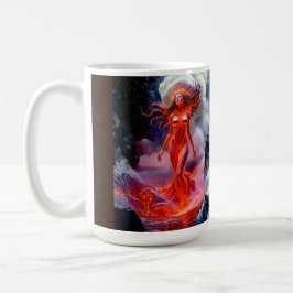 "Inferno" - Volcanic Woman Porträtt Kaffemugg