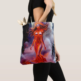 "Inferno" - Volcanic Woman Porträtt Tygkasse
