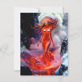 "Inferno" - Volcanic Woman Porträtt Vykort