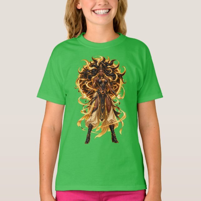 Inferno Warrior Fantasy T-Shirt (Framsida)
