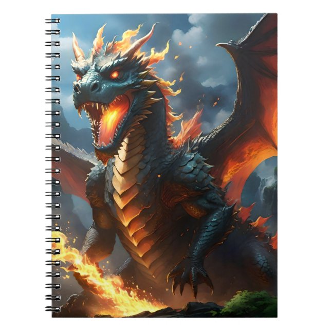 "Infernos andedrag: Drakens flamma" Anteckningsbok (Framsidan)