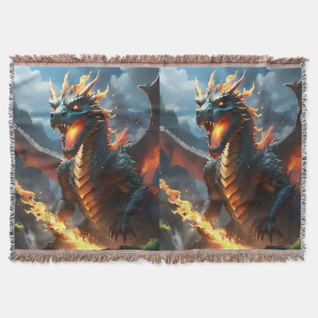 "Infernos andedrag: Drakens flamma" Filt (Framsidan)