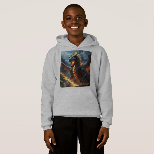 "Infernos andedräkt: Drakens flamma" T Shirt (Hel framsida)
