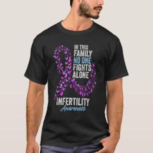 Infertilitetsmedvetenhetsmånad Fjärilar Rosa Och B T Shirt