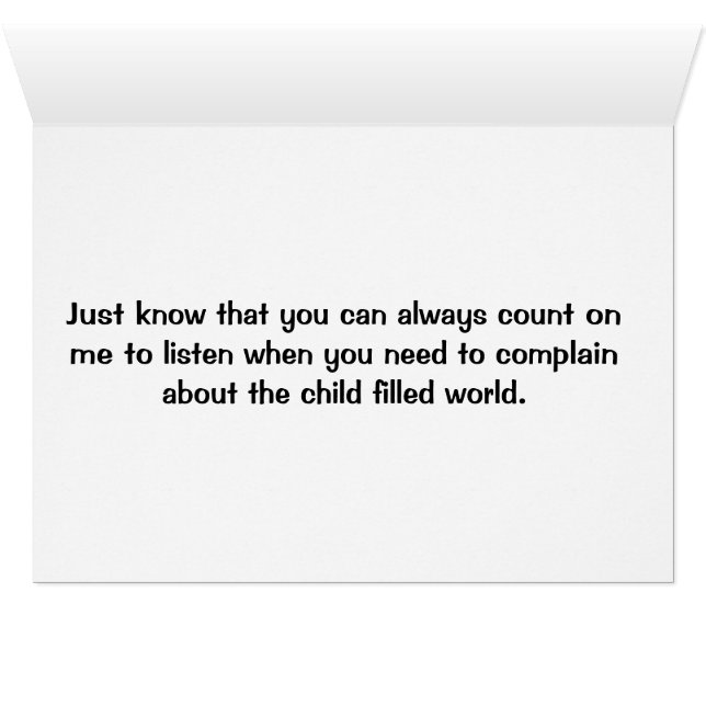 Infertility är hård hälsningskort (Insidan Horizontal (UnderSidan))