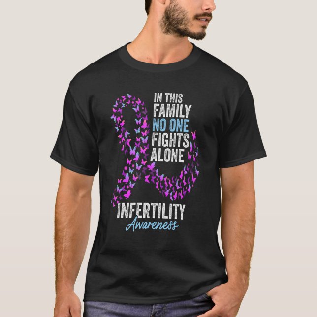 Infertility Awareness Month Butterflies Pink And B T Shirt (Framsida)