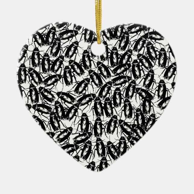 Infested med kackerlackor julgransprydnad keramik (Framsidan)