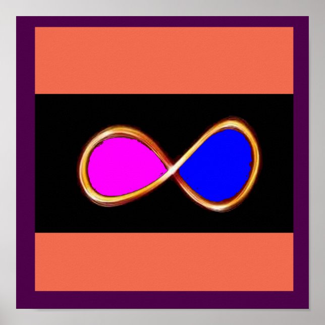 INFINITE ÄKTA KÄRLEK roligt för matematik Poster (Framsidan)