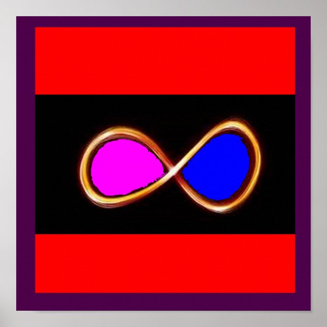 INFINITE ÄKTA KÄRLEK roligt för matematik Poster (Framsidan)