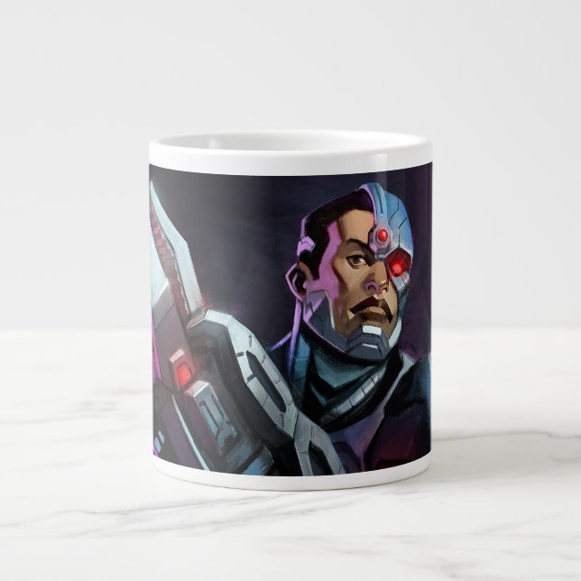 Infinite Crisis Cyborg Illustration Jumbo Mugg (Framsidan)