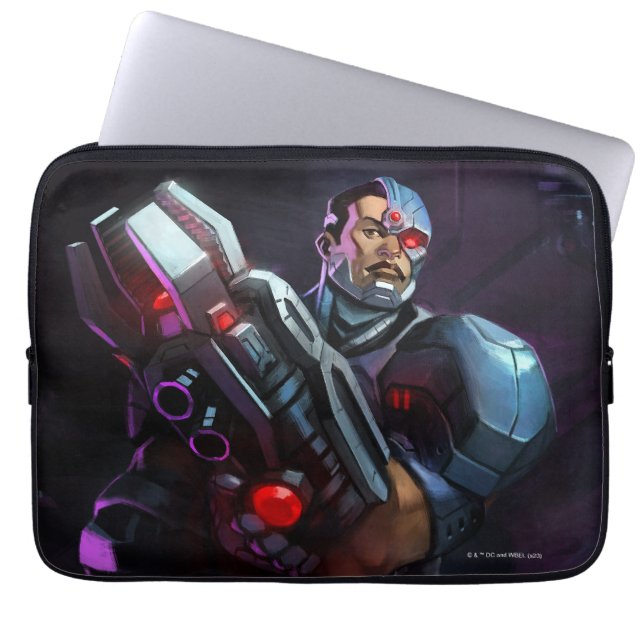 Infinite Crisis Cyborg Illustration Laptop Fodral (Framsidan)