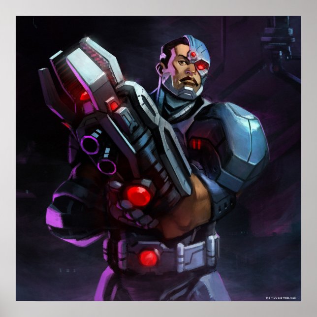 Infinite Crisis Cyborg Illustration Poster (Framsidan)