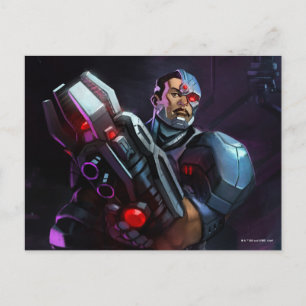 Infinite Crisis Cyborg Illustration Vykort