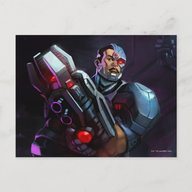 Infinite Crisis Cyborg Illustration Vykort (Framsida)