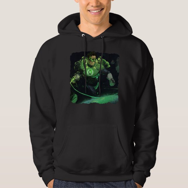 Infinite Crisis Grönt Lantern Illustration Hoodie (Framsida)