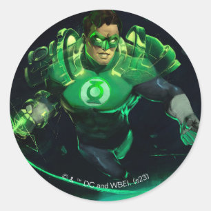Infinite Crisis Grönt Lantern Illustration Runt Klistermärke