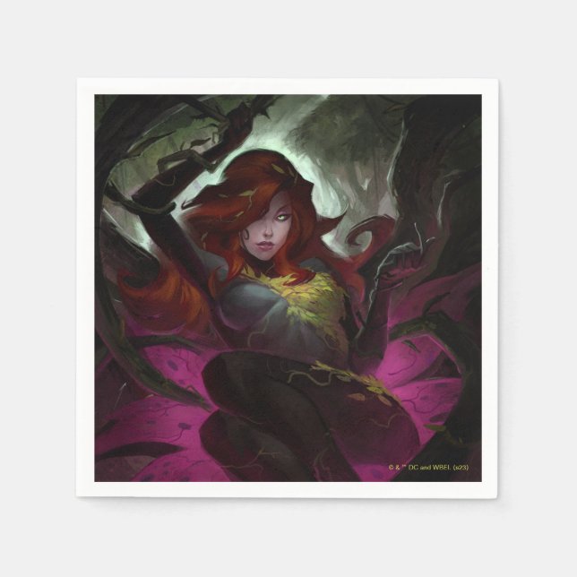 Infinite Crisis Poison Ivy Illustration Pappersservett (Framsidan)