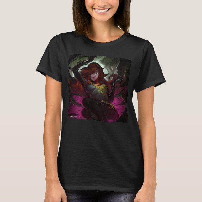 Infinite Crisis Poison Ivy Illustration T Shirt (Framsida)