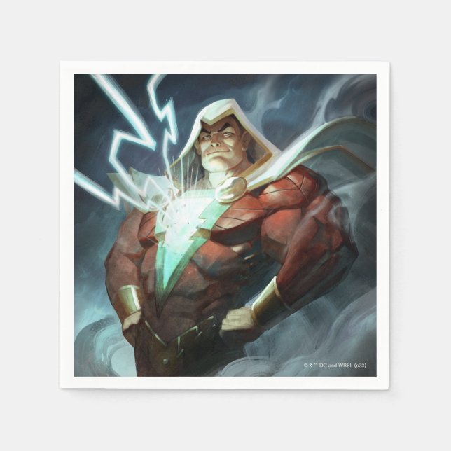 Infinite Crisis Shazam Illustration Pappersservett (Framsidan)