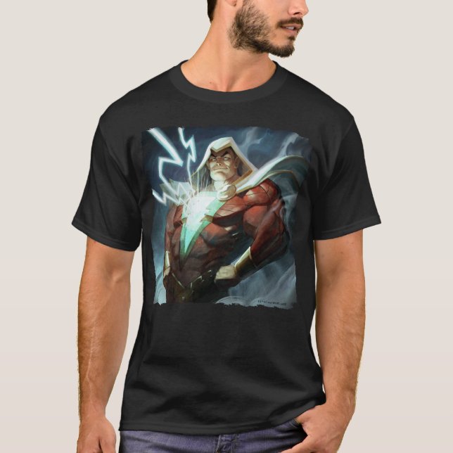 Infinite Crisis Shazam Illustration T Shirt (Framsida)