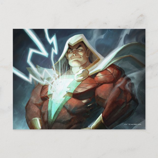 Infinite Crisis Shazam-illustration Vykort (Framsida)