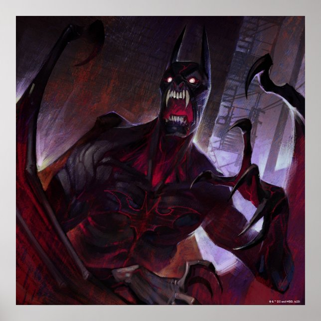Infinite Crisis Vampire Batman Illustration Poster (Framsidan)
