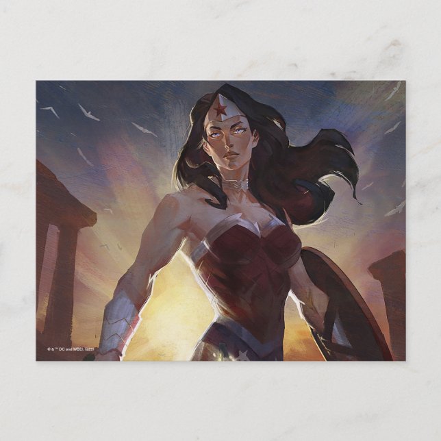 Infinite Crisis Wonder Woman Illustration Vykort (Framsida)