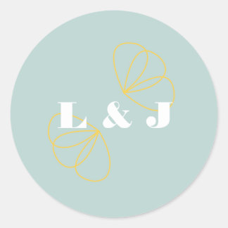 Infinite Kärlek Bröllop Sticker Runt Klistermärke