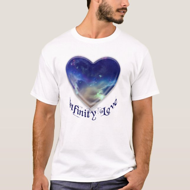 Infinite Love - Galaxy Heart T Shirt (Framsida)