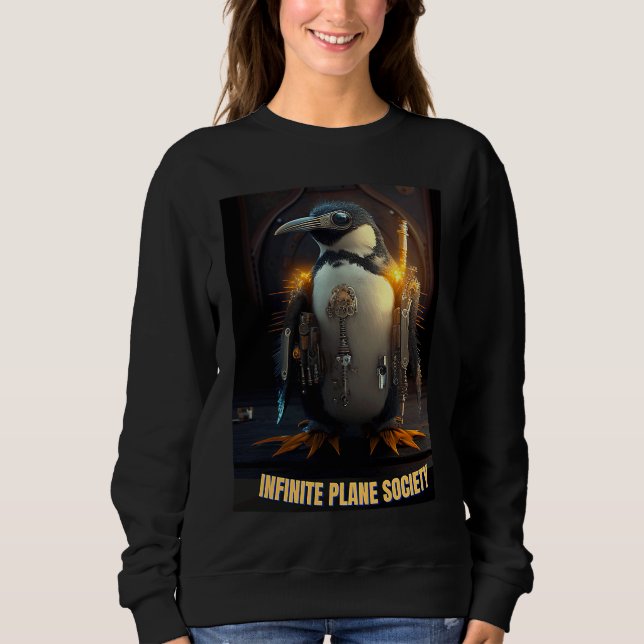 Infinite Plane Society Steampunk Pengiun T Shirt (Framsida)