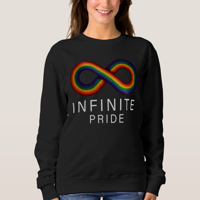 Infinite Pride LGBT Support Rainbow Colour T Shirt (Framsida)