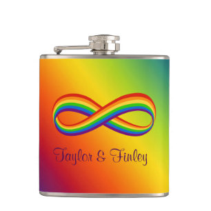 Infinite Rainbow Kärlek Symbol Anpassningsbar Gay Fickplunta