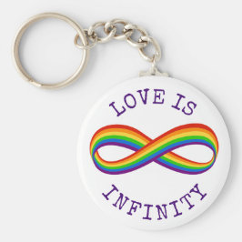 Infinite Rainbow Kärlek Symbol Anpassningsbar Gay  Nyckelring